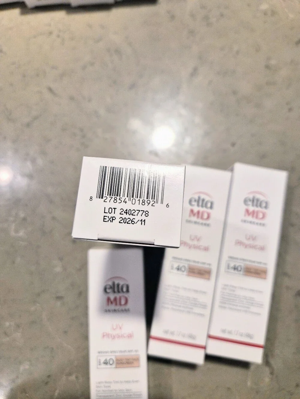 Bundle of 4 Elta MD EltaMDUV Physical Broad Spectrum Sunscreen SPF 40- Rosy Tint